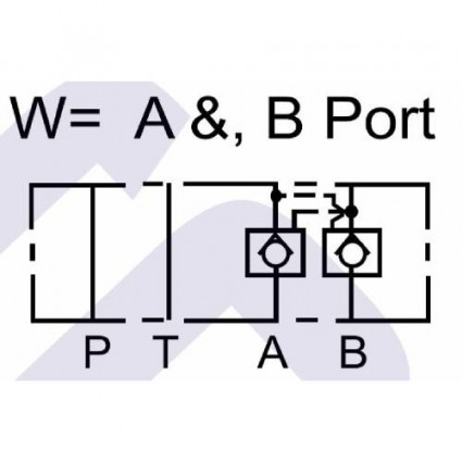 product NG10 (CETOP 5) modular pilot operated check valve, MPC 03 W , 100 L/min, A & B ports image thumb