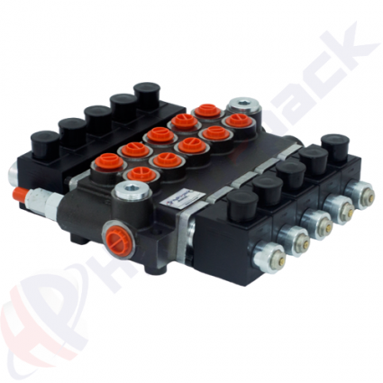 product Magnetgesteuertes Regelventil 80 Liter, 5Z80 , 5 Spulen , G 1/2" , open center Spule, 12 V image thumb