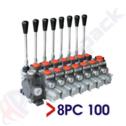 product 100 Liter Sektionales Regelventil, 8PC100 , acht Spulen, G 3/4" , offene Mittelspule image thumb